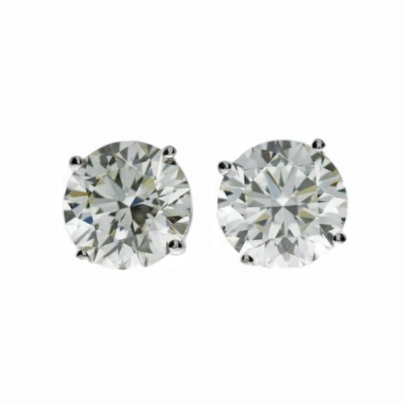 14K 0.50 Ct Lab Grown Diamond Stud Earrings - Picture 1 of 6